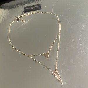 Christian Siriano Gold Tone necklace WITH BLING  NEW WITH TAG